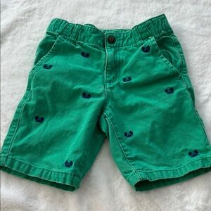 Gymboree | green crab embroidered shorts